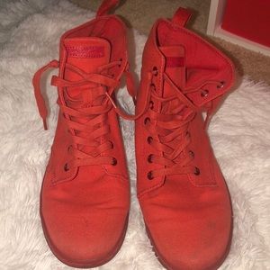 Red High Top Doc Marten Tennis